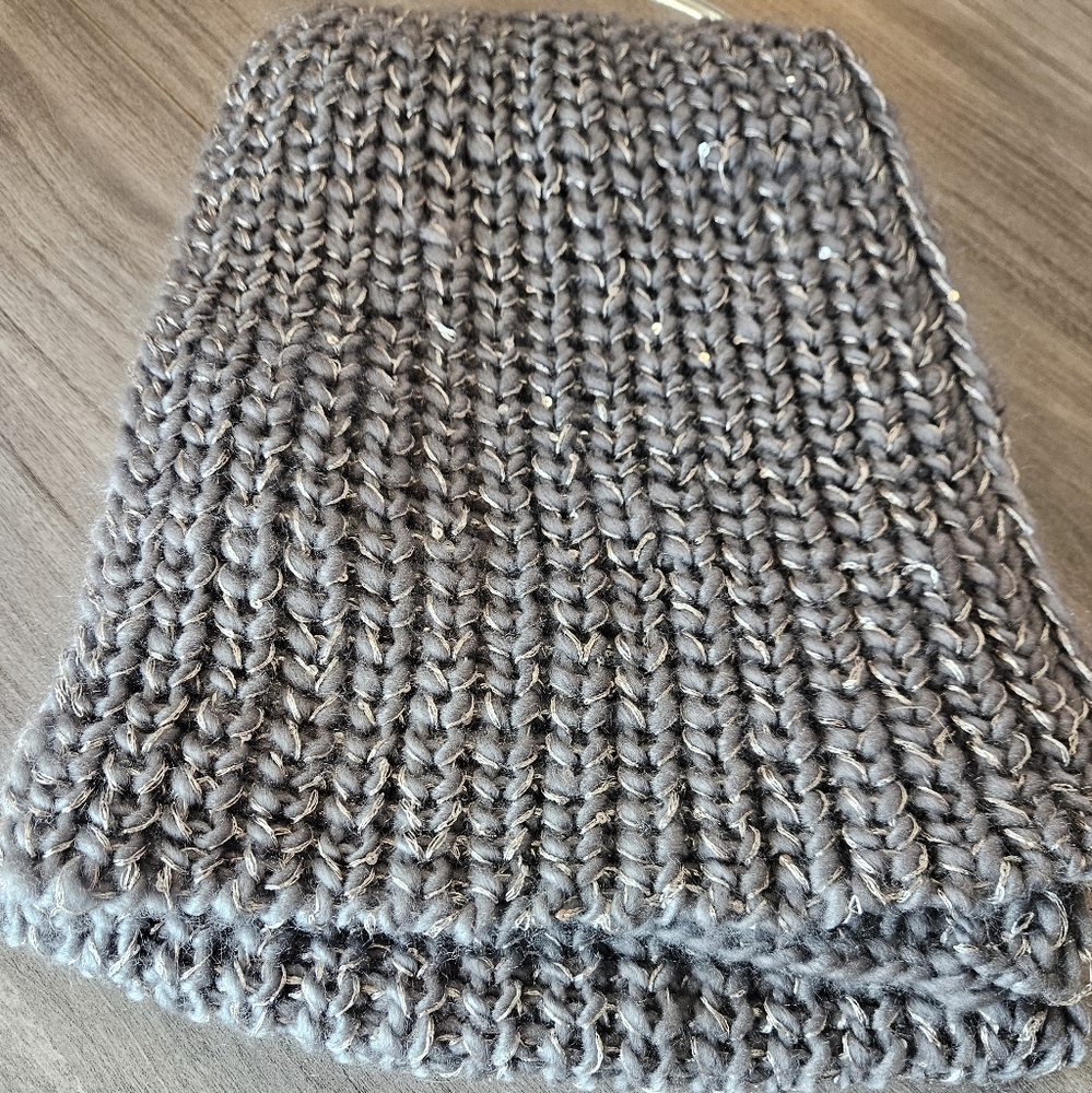 Gray Sequins Scarf